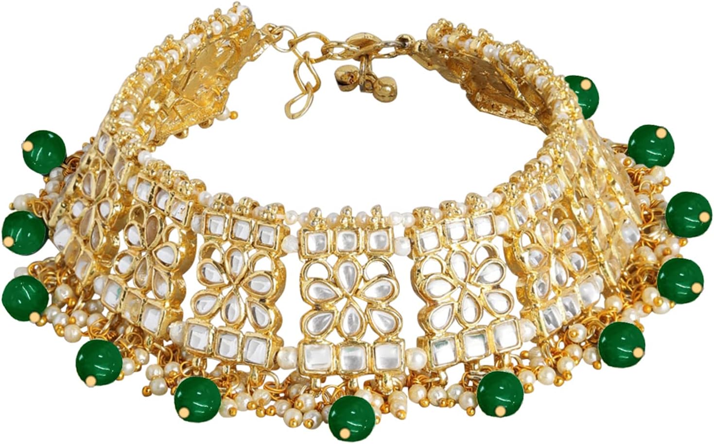 Aheli Indian Traditional Faux Kundan Designer Anklets Ethnic Wedding Fashion Jewelry Gift for Women