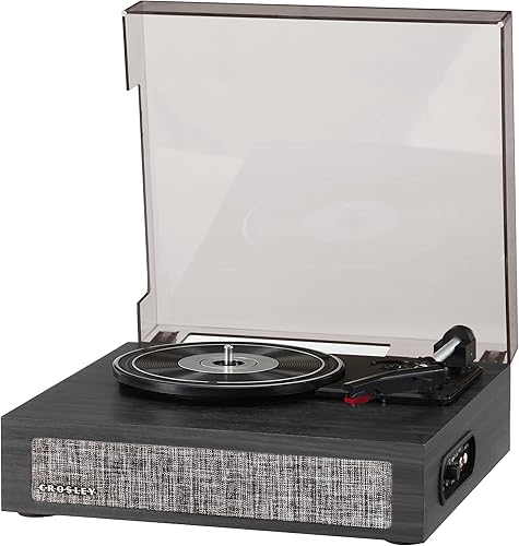 Miniatura 11 de Crosley CR6042A-BK Scout - Tocadiscos Bluetooth de 3 velocidades con altavoces integrados, color negro
