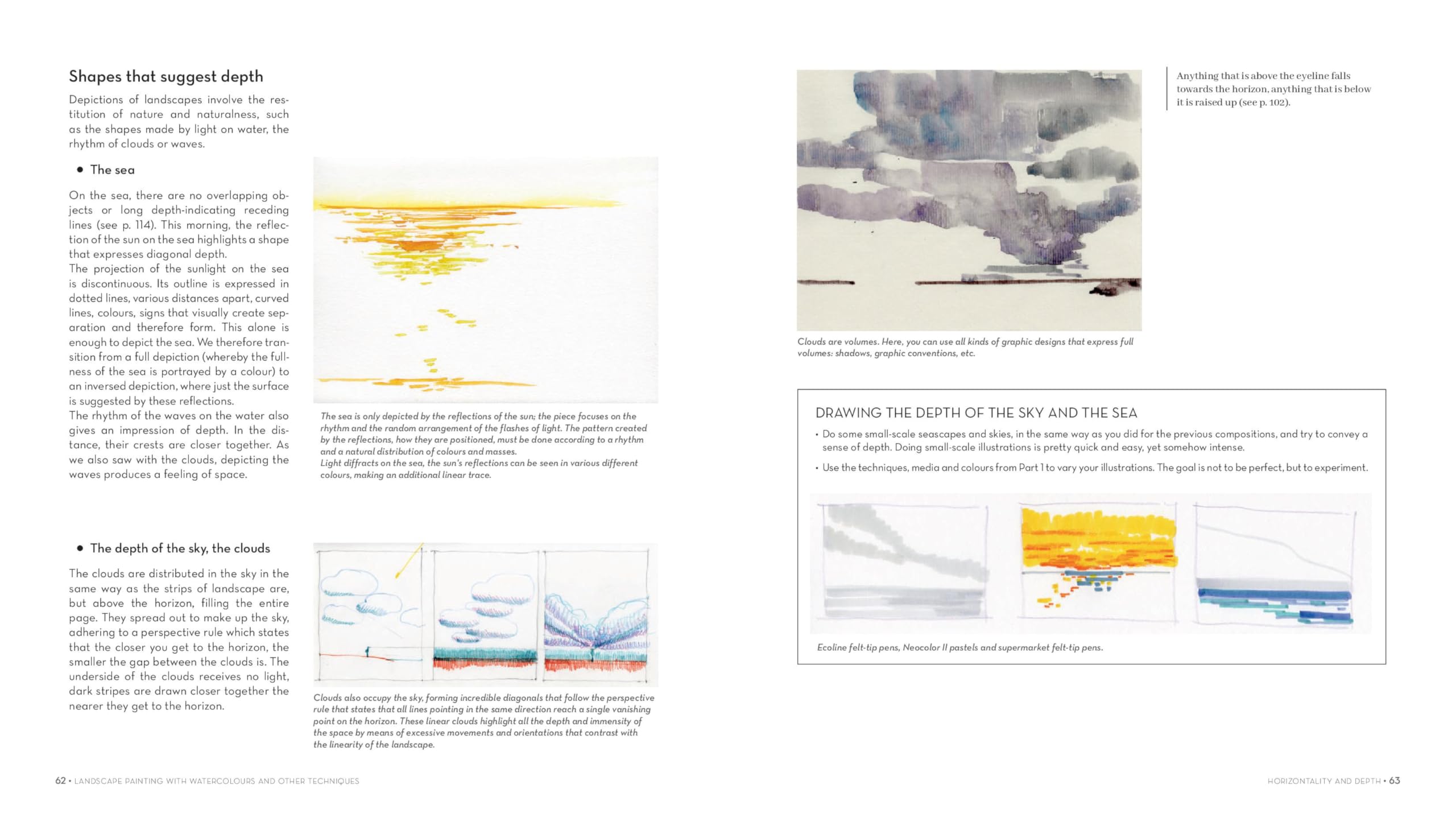Landscape Painting with Watercolours and Other Techniques: Exploring The Use of Lines and Colours