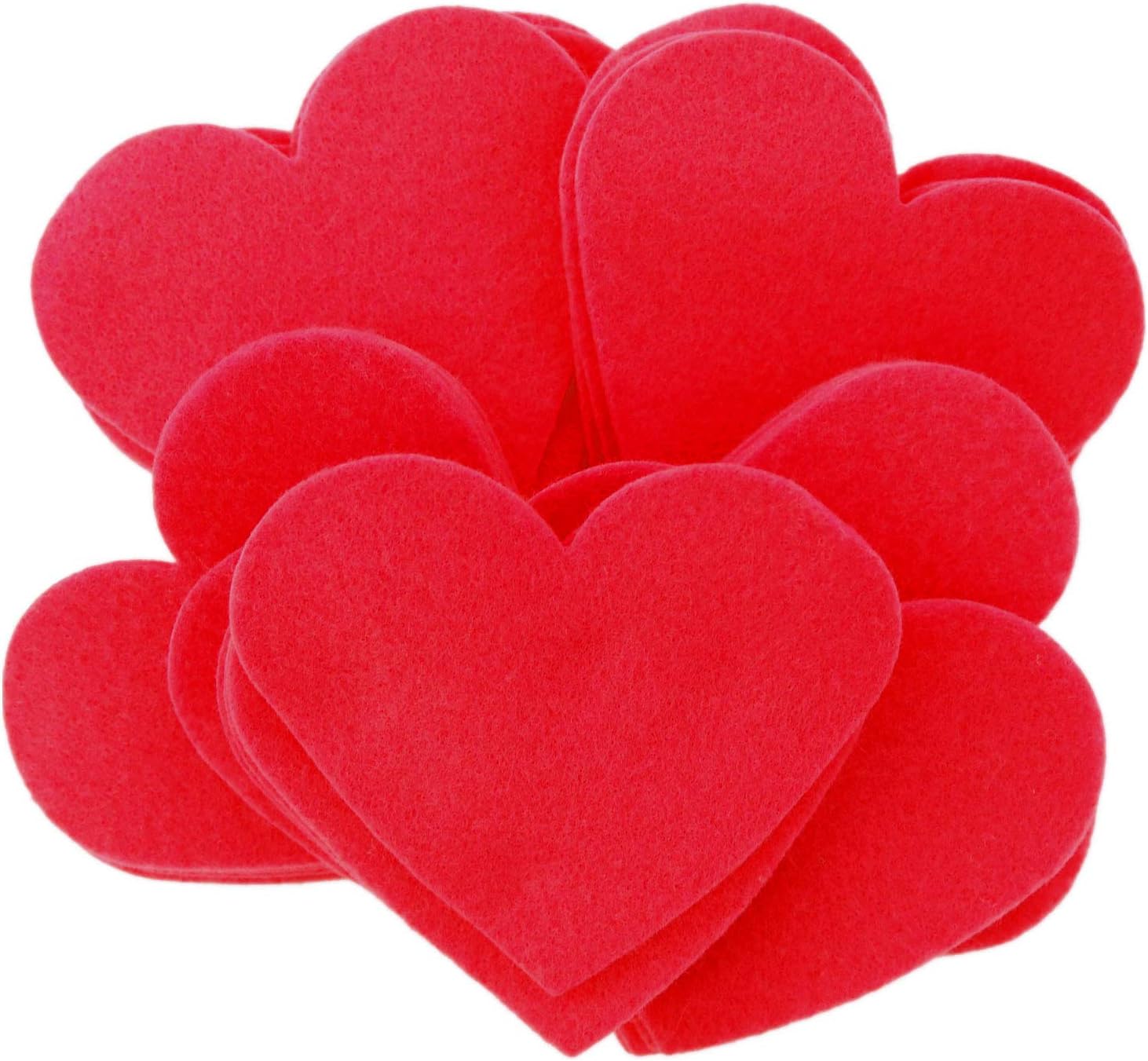 Playfully Ever After 2 inch Felt Hearts 45pc - Red