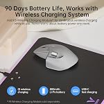 RAPOO MT760 Wireless Bluetooth Mouse - Bluetooth 5.0/2.4GHz Multi-Mode Connection Multi-Device Computer Mouse, M+ Cross Computer Technology, 11 Programmable Buttons, 90 Days Battery Life, Gray