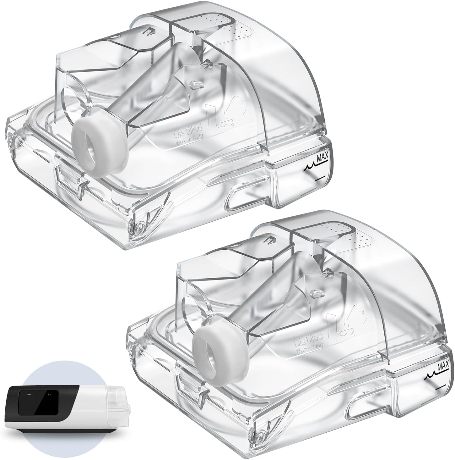 2-Pack Replacement Water Chamber for AirSense 11 and AirCurve 11, Water Tank Compatible with HumidAir Standard Tub for Air11 Devices, Heated CPAP humidifier, Airsense 11 Supplies