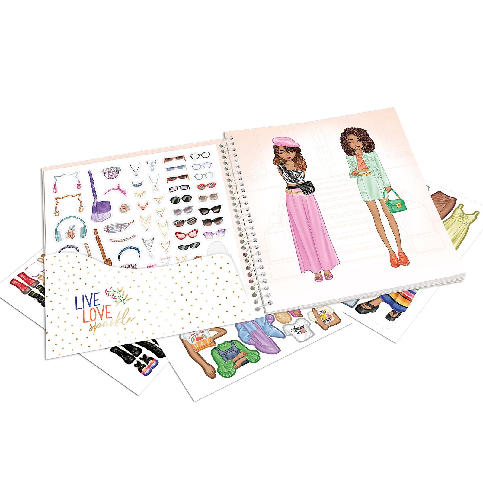 Depesche 13804 TOPModel Dress Me Up - Sticker Book with 24 Pages Pre-Printed Model Motifs for DIY Design with 11 Sticker Sheets - Image 3