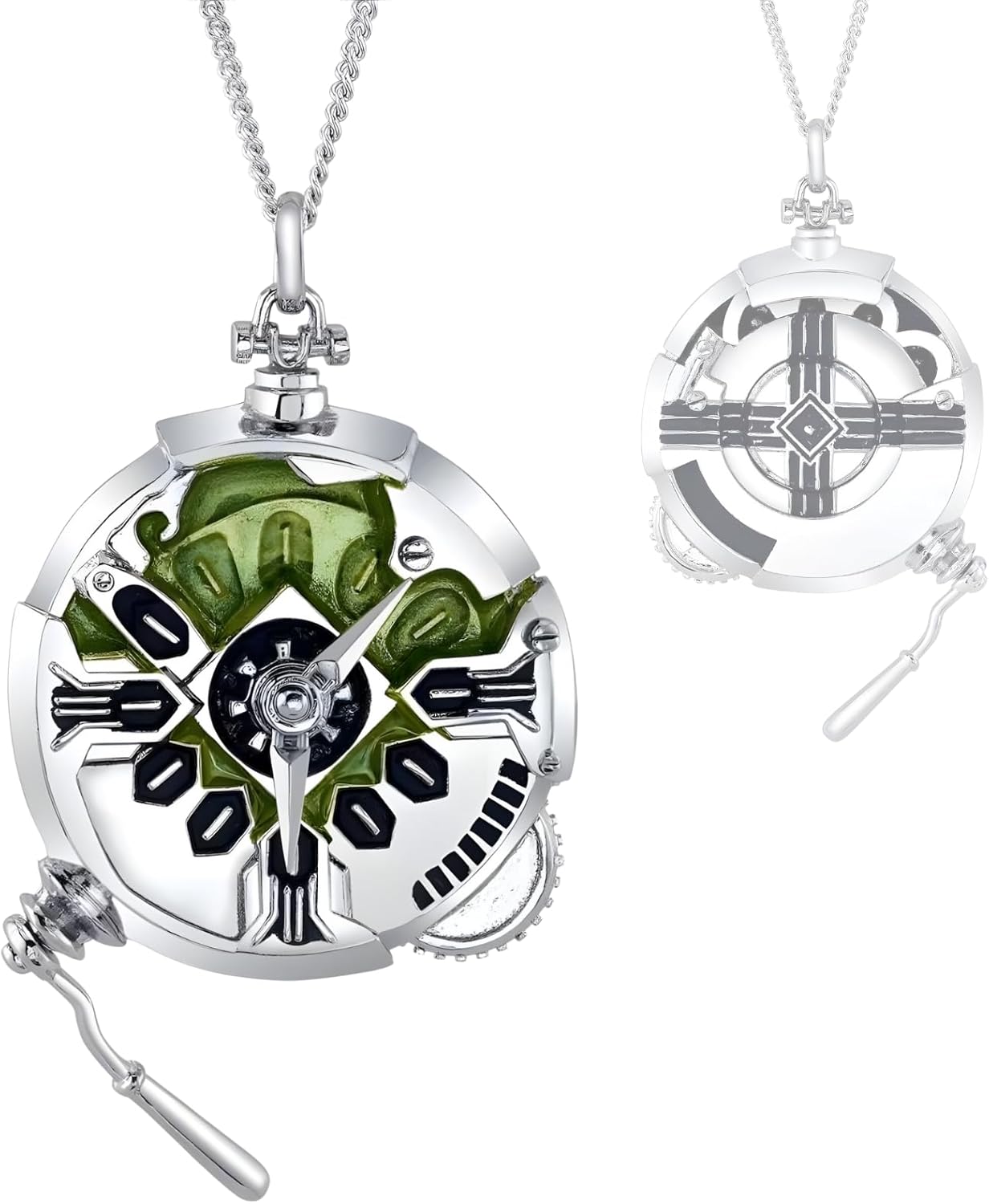 Anime Arcana Cosplay Stopwatch Compatible with Jinx Necklace, Small Time Reversal Necklace of Game Compatible with Ekko-Cosplay, TV Roleplay Accessories Men Women Jewelry Gift, Collection for Video Game Fans, Season 2 Same Style 1:5 Remake