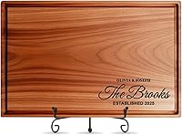 Personalized Bamboo Cutting Board Monogrammed Engraved - Custom Wedding, Engagement, Housewarming Gift for Couples by GiftsToEngrave