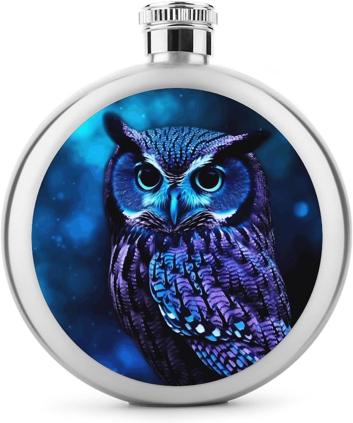 Blue Owl Hip Flask Flask for Liquor for Men 5 OZ Stainless Steel Hip Flasks Portable Whiskey Flasks for Outdoor Camping Hiking Climbing, Father's Day Gift for Men