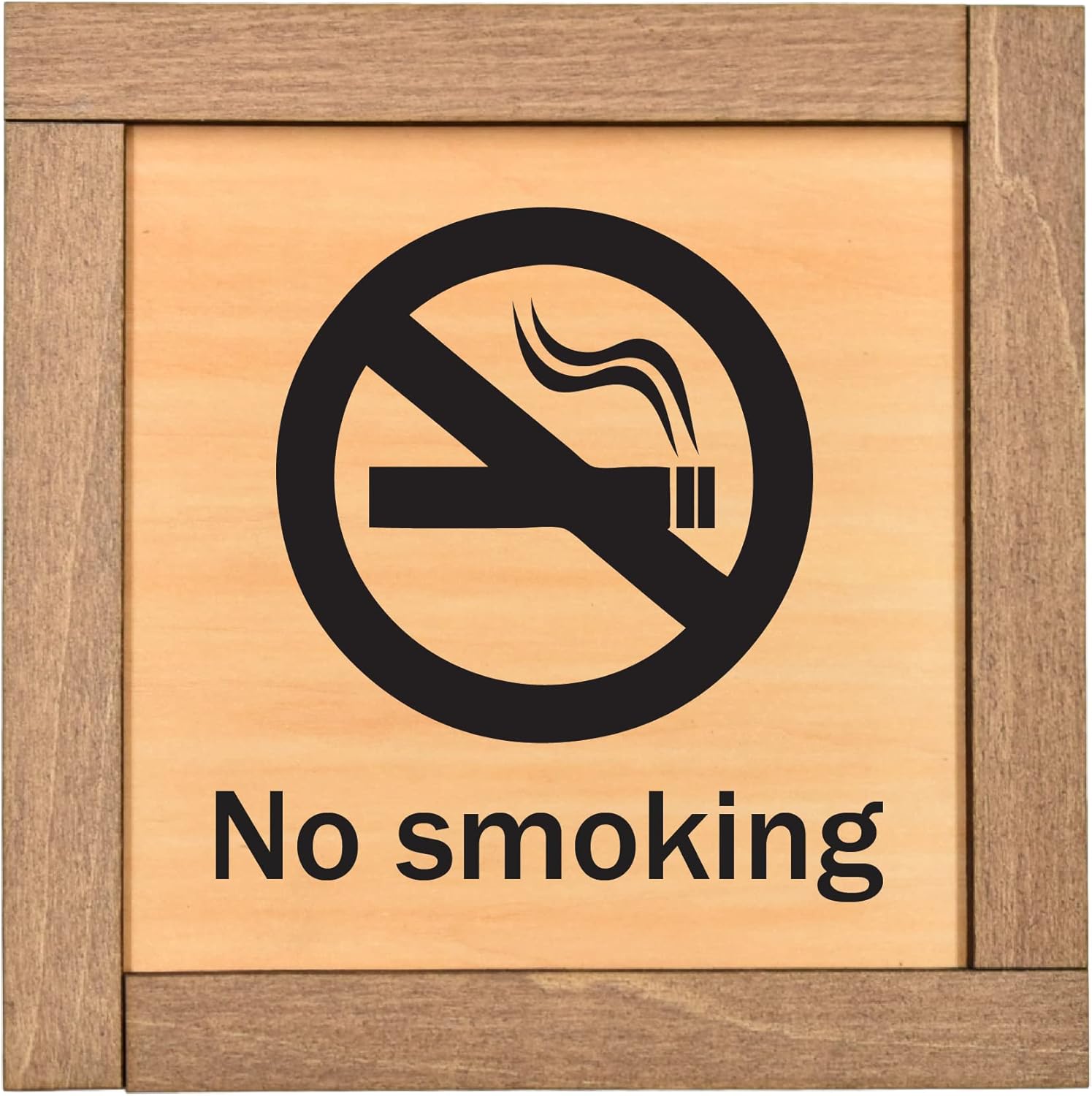 Amazon No Smoking ノースモーキング ドアプレート ドアサイン 木製サインプレート 案内 看板 表示 ピクトサイン 木枠 No Smoking Ns 01 トイレ用品 ホーム キッチン オンライン通販