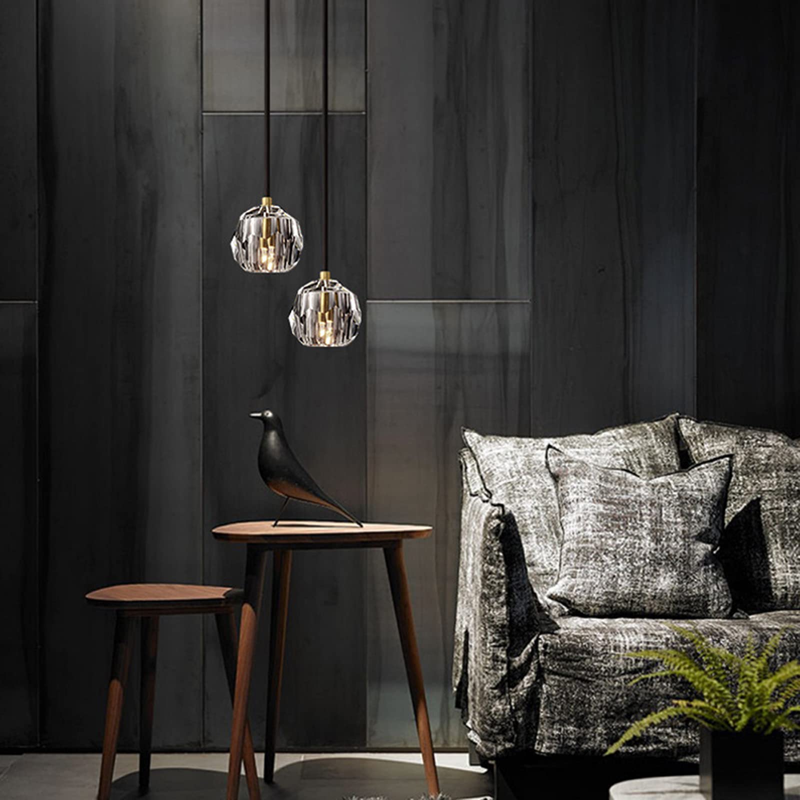 Lampada a Sospensione,Lampadari LED Lampadario semplice e moderno in ferro battuto Lampadario a testa singola Nordic Creativo Lusso Scala per la casa Studio Comodino Latte Negozio di tè Caff
