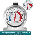 Refrigerator Thermometer, Large Dial Freezer Thermometer,Classic Series Temperature Thermometer for Refrigerator Freezer Fridge Cooler (1Pack)