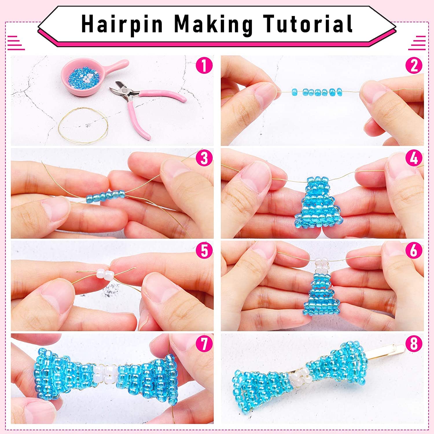Bead Craft Kit Armbandkralen 24 Rasters 2 Mm Glazen Rocailles Kleine Ambachtelijke Kralen Sieraden Maken Kit Kralen voor Armbanden voor Doe-het-zelf Armband Kettingen Kit voor Het Maken van Sieraden