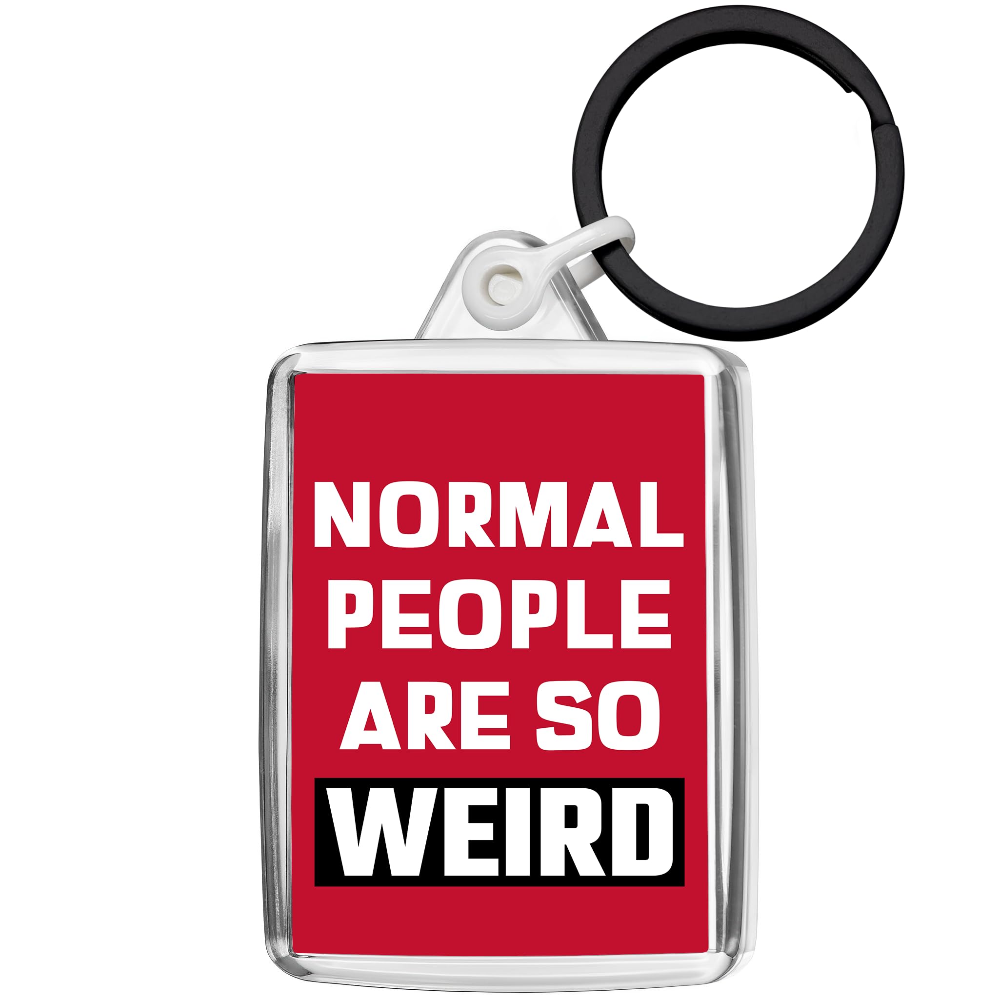 Pixly® Normal People Are So Weird Keyring Key Fob Keychain Keepsake Funny Joke Gift for Him Her Boy Girl