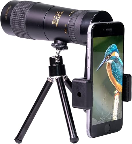Miniatura 4 de Telescopio monocular 4K 10-11.811x1.575 in Super Teleobjetivo zoom monocular con trípode para smartphone