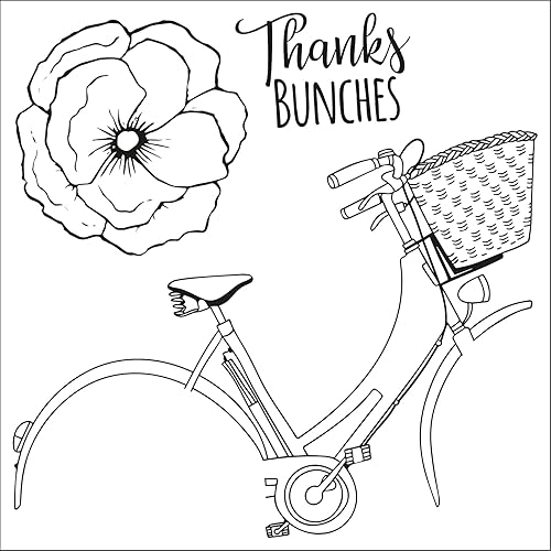 Miniatura 2 de Sizzix Village Collection by Tim Holtz, 665564 Framelits - Juego de troqueles con sellos de bicicleta Thankful de Jen Long, 665322, talla única,
