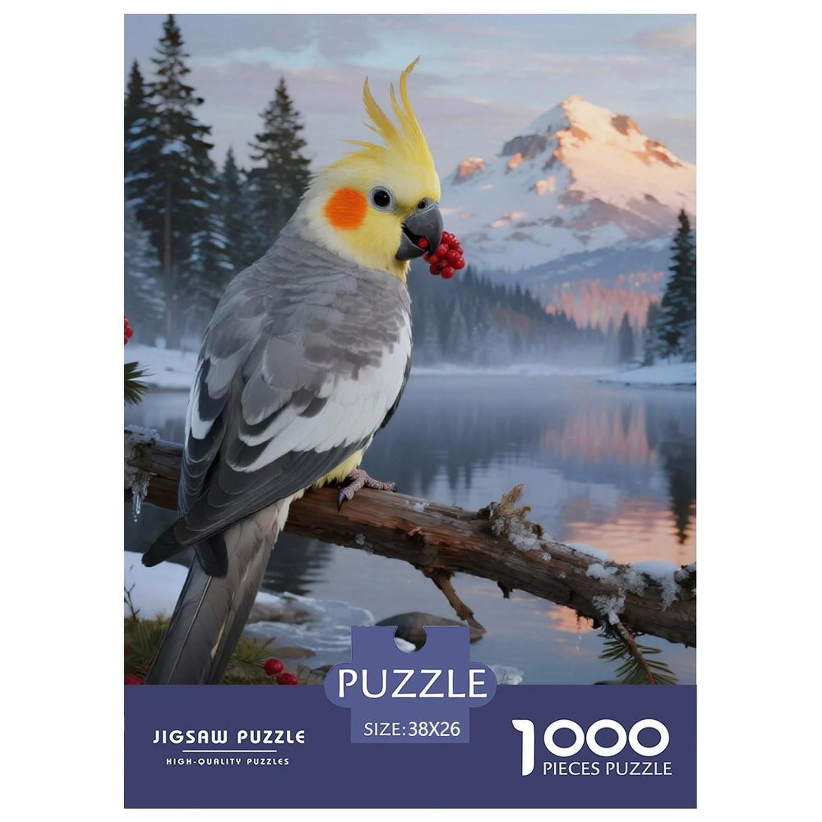 Cockatiel 1000 Puzzles Adults Puzzle Adults Puzzle Gifts Birthday Animal Unique Gifts Challenge High Difficulty 38x26cm/1000pcs — image 1