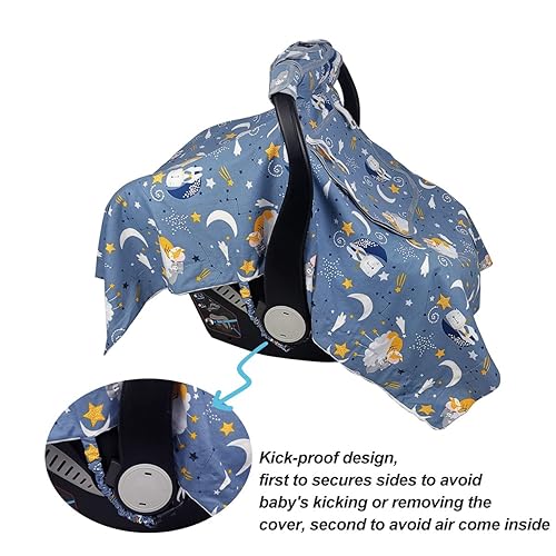 Miniatura 5 de Fundas de asiento de automóvil para bebés y recién nacidos, fundas de asiento de automóvil acogedoras multien 1 para asiento de automóvil, apto para