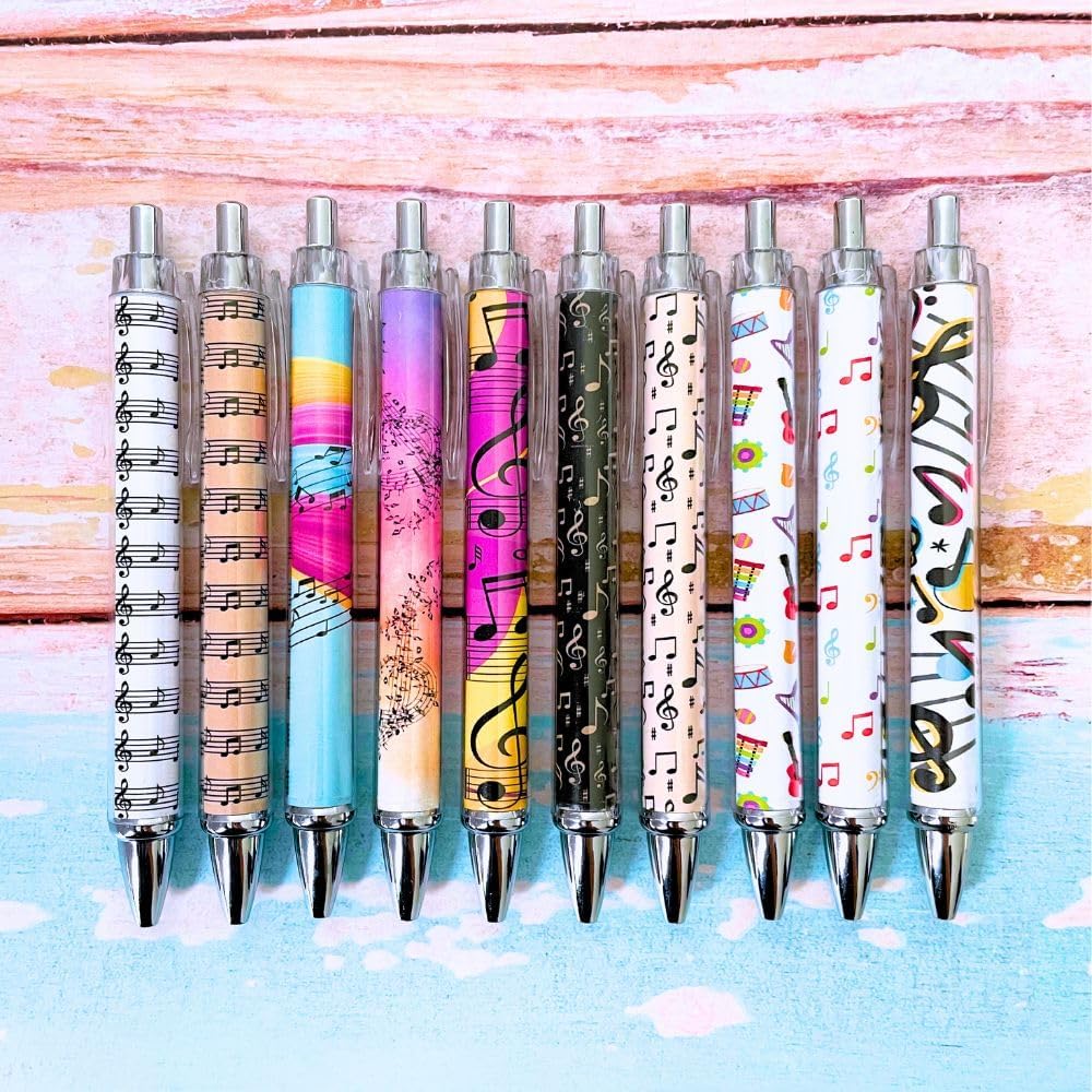 Music Pens 10 PC Unique Musical Party Favor Teacher Gift Romantic Themed Office Supplies Classroom Piano Enthusiasts Musician Cool Stationery Artistic Vibes Bulk Perfect for Student Journals - Image 4