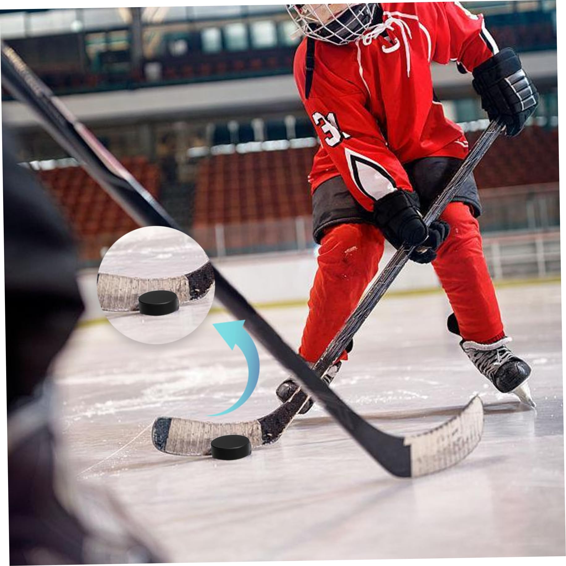 Rondelles de hockey sur glace en mousse 4 pièces Rondelles de hockey sur glace résistantes à l'usure Légères pour la pratique et l'entraînement classique Rondelle noire souple pour une utilisation