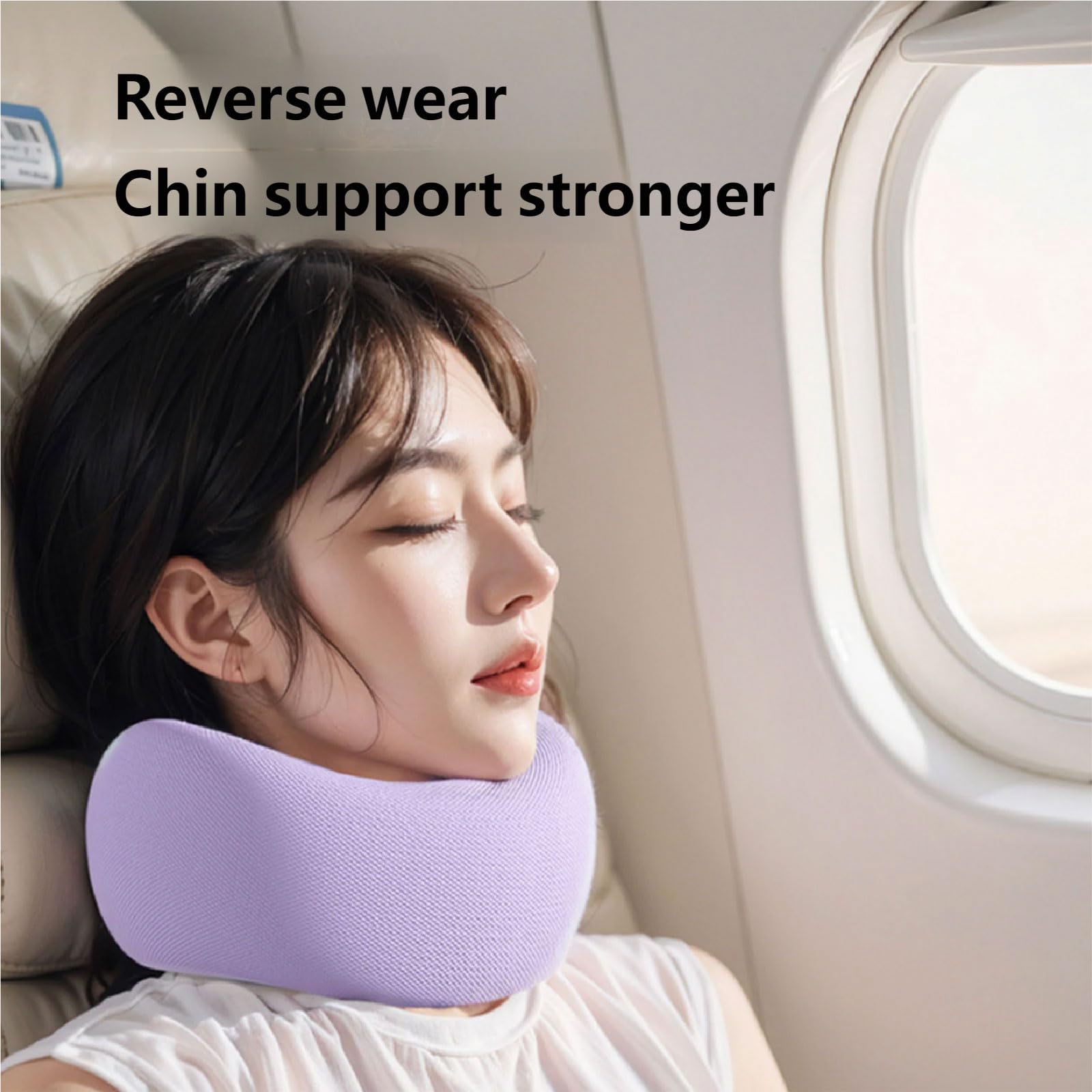 Almohada cervical de viaje lavable con relleno de espuma viscoelástica suave y diseño ligero, funda de tela extraíble, almohada de cuello de espuma viscoelástica para viajes y oficinas, con diseño