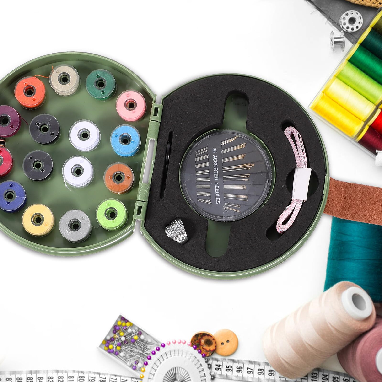 Mini Kit de Costura Portátil para Madre y Amigas, Organizador Compacto