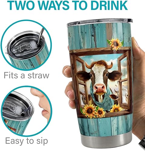 Miniatura 7 de SANDJEST Vaso aislado de acero inoxidable de 20 onzas, taza de viaje para café, regalos para mujeres, niñas, adolescentes, regalo para cumpleaños,