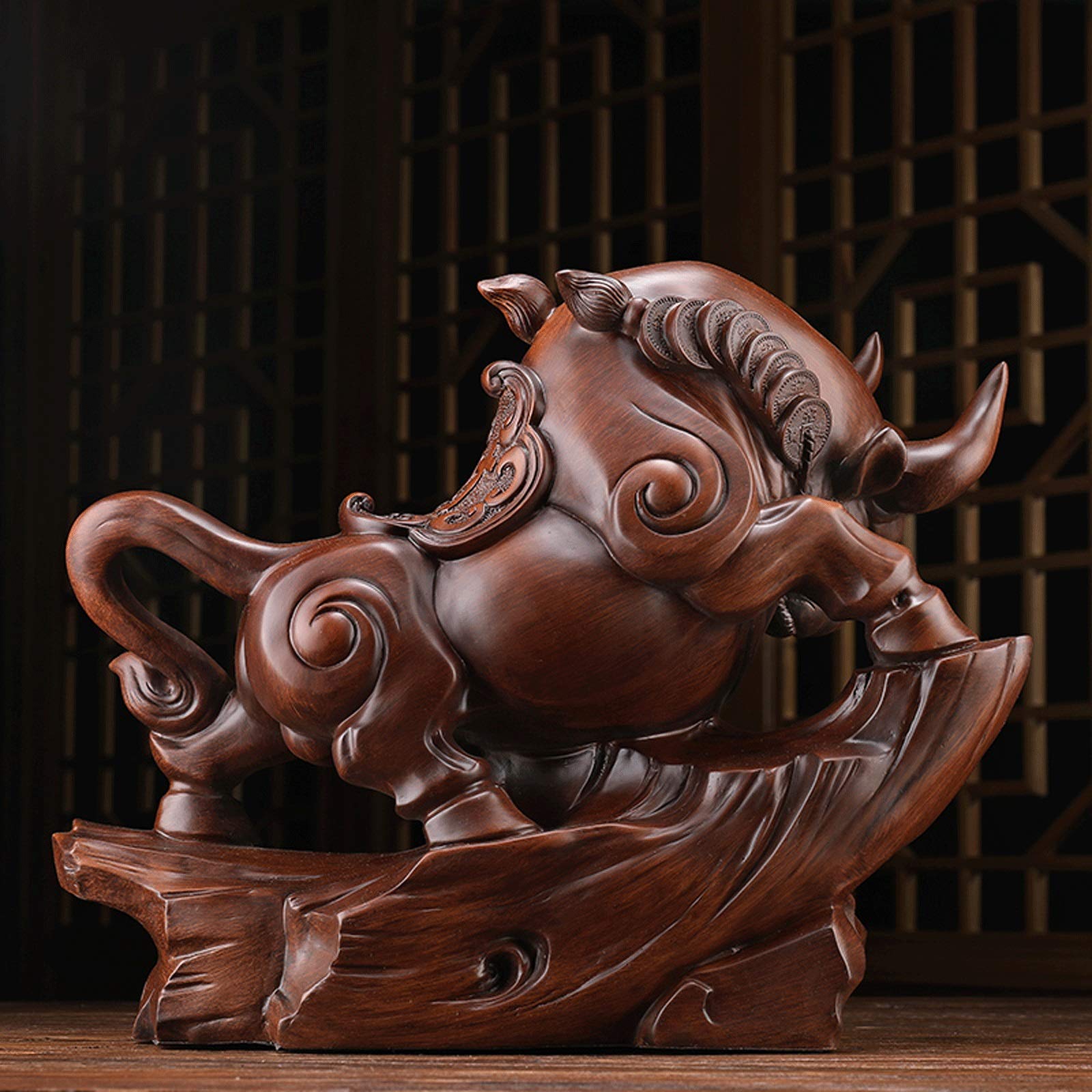 Amazon｜仏像 牛置物 - コレクティブル動物アート - 贈り物やお土産の 
