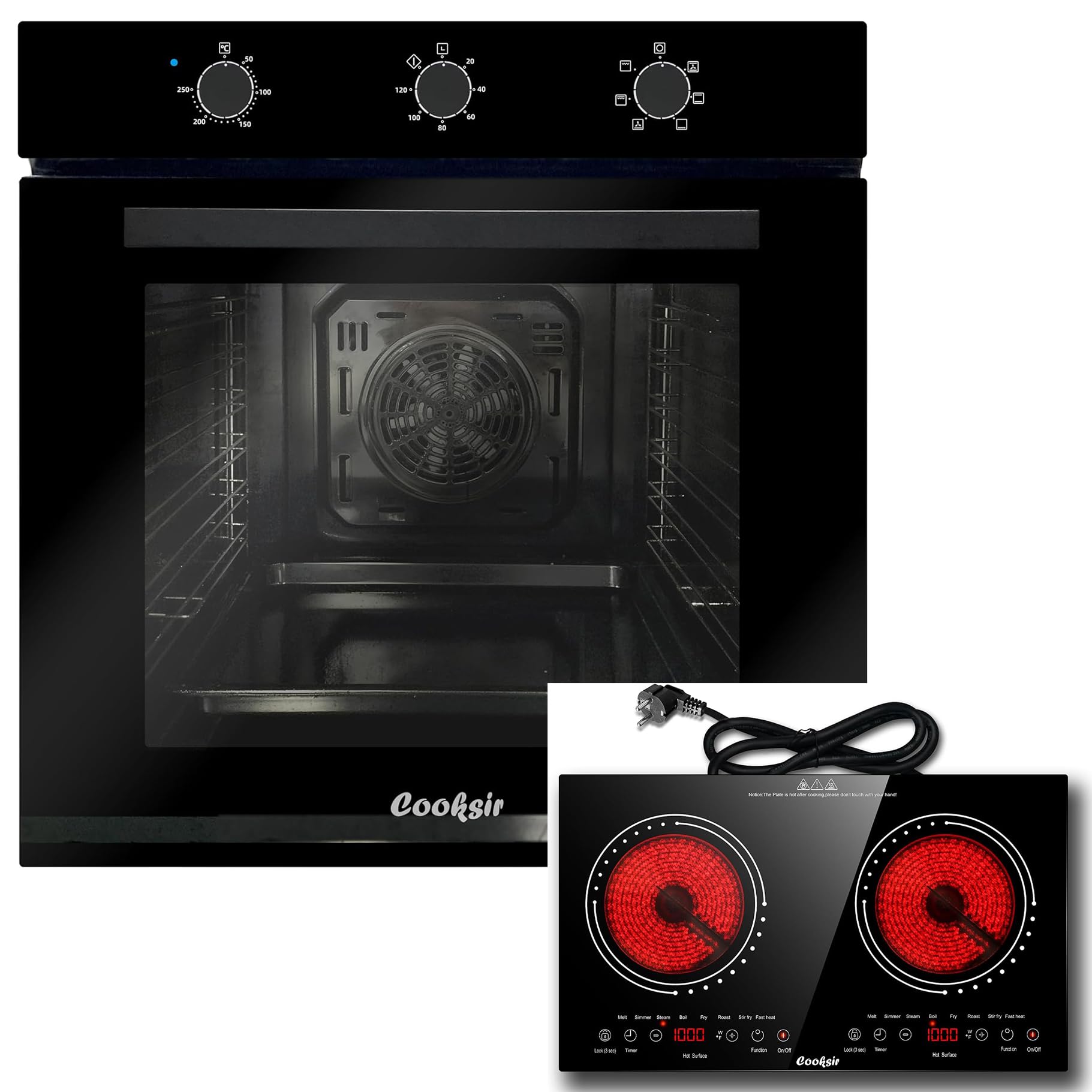 Four encastrable grande capacité et plaque de cuisson pour studio - 8