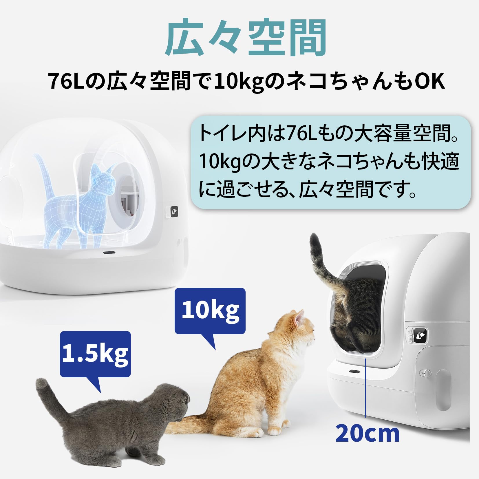 Amazon | [PETKIT(ペットキット)] 猫用自動トイレ P9902 フルセット+猫
