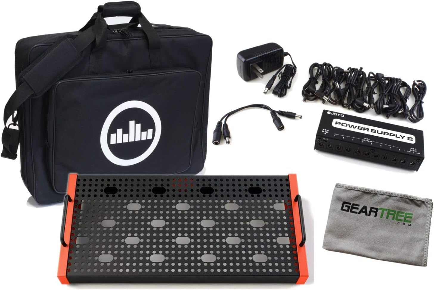 Temple Audio Solo 18 Temple Red Pedalboard w/Soft Case, Cloth, Power Supply
