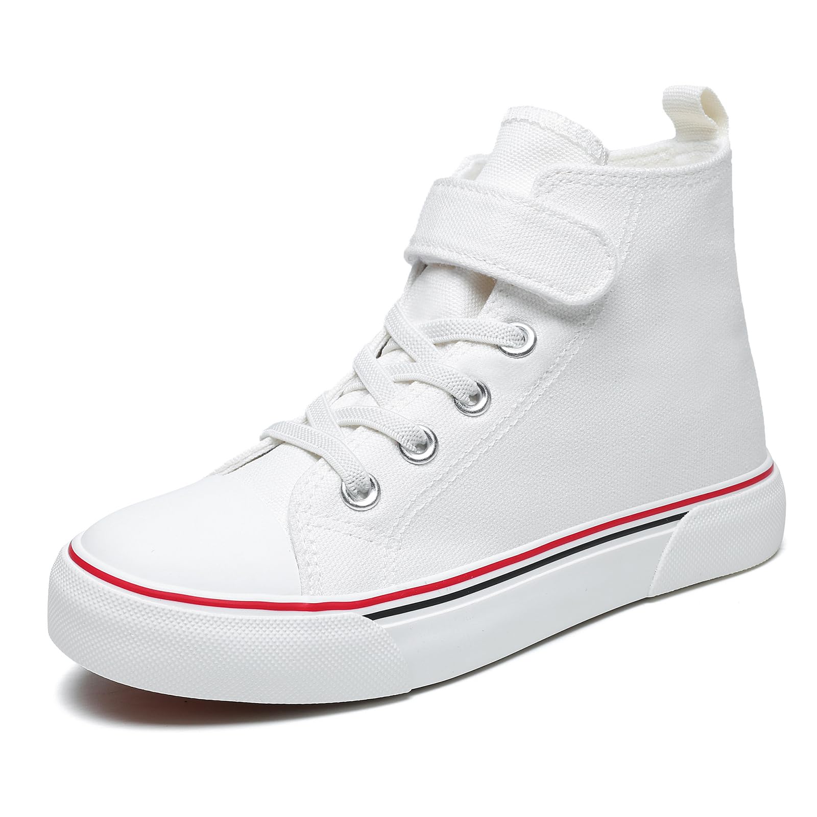 Kids Sparkle Sequins High Top Casual Adjustable Strap Canvas Shoes Girls and Boys Glitter…