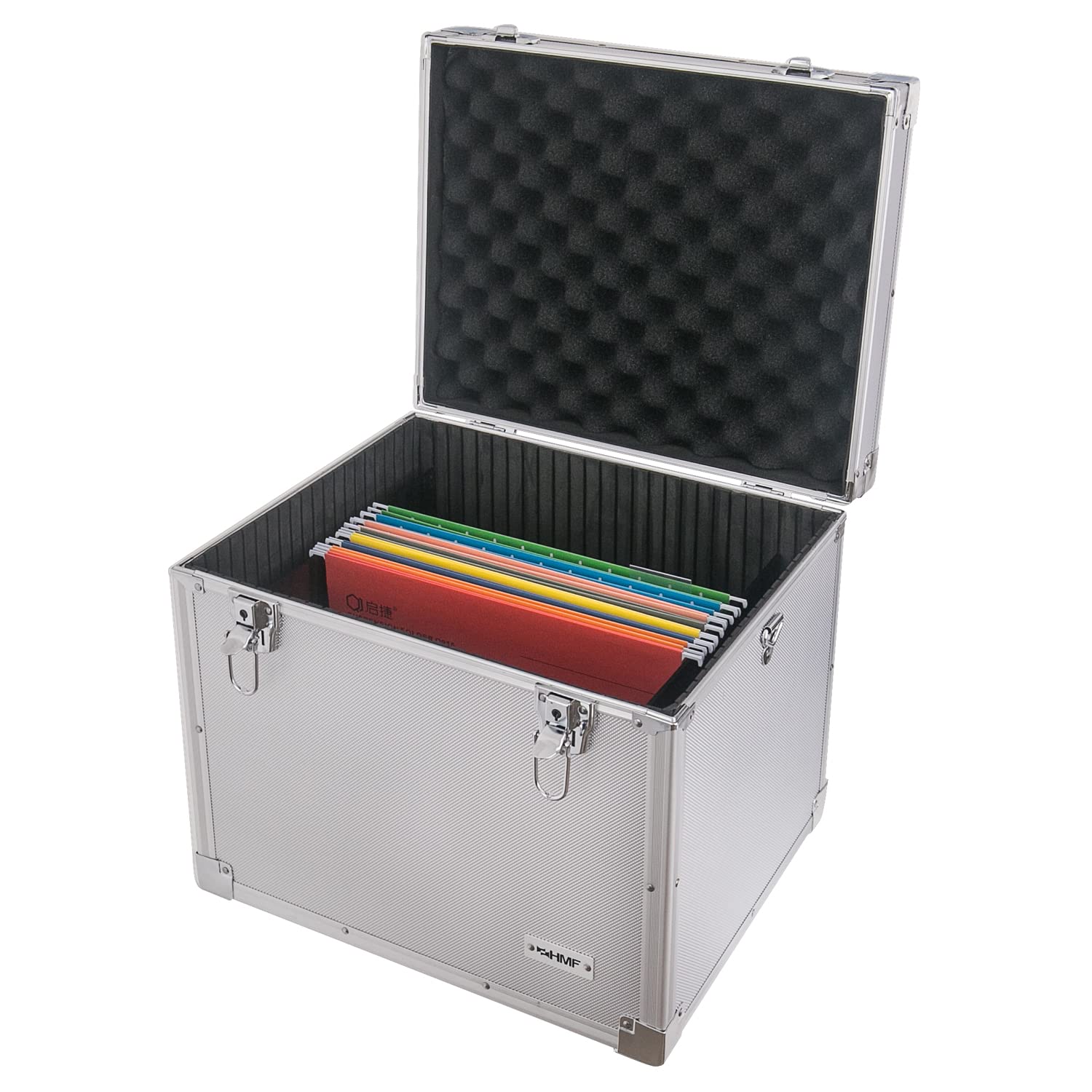 HMF 14812-02 - Archivador de aluminio para carpetas colgantes DIN A4, 41 x 33 x 36 cm