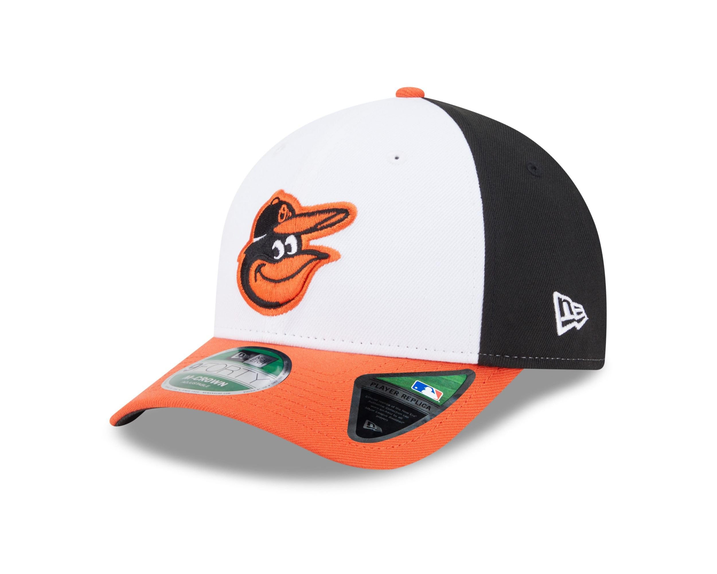 New Era Baltimore Orioles MLB Player Replica 9Forty M-Crown Cap White Black Orange