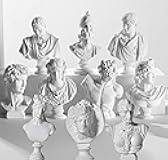 LAGOM HOUSE Greek Bust Statue and Sculptures Set of 10 PCS Greek Bust Statue Decor Roman Resin Mini Greek Mythology Figurine Greek God Bust Small for Decor/Gifts/Drawing