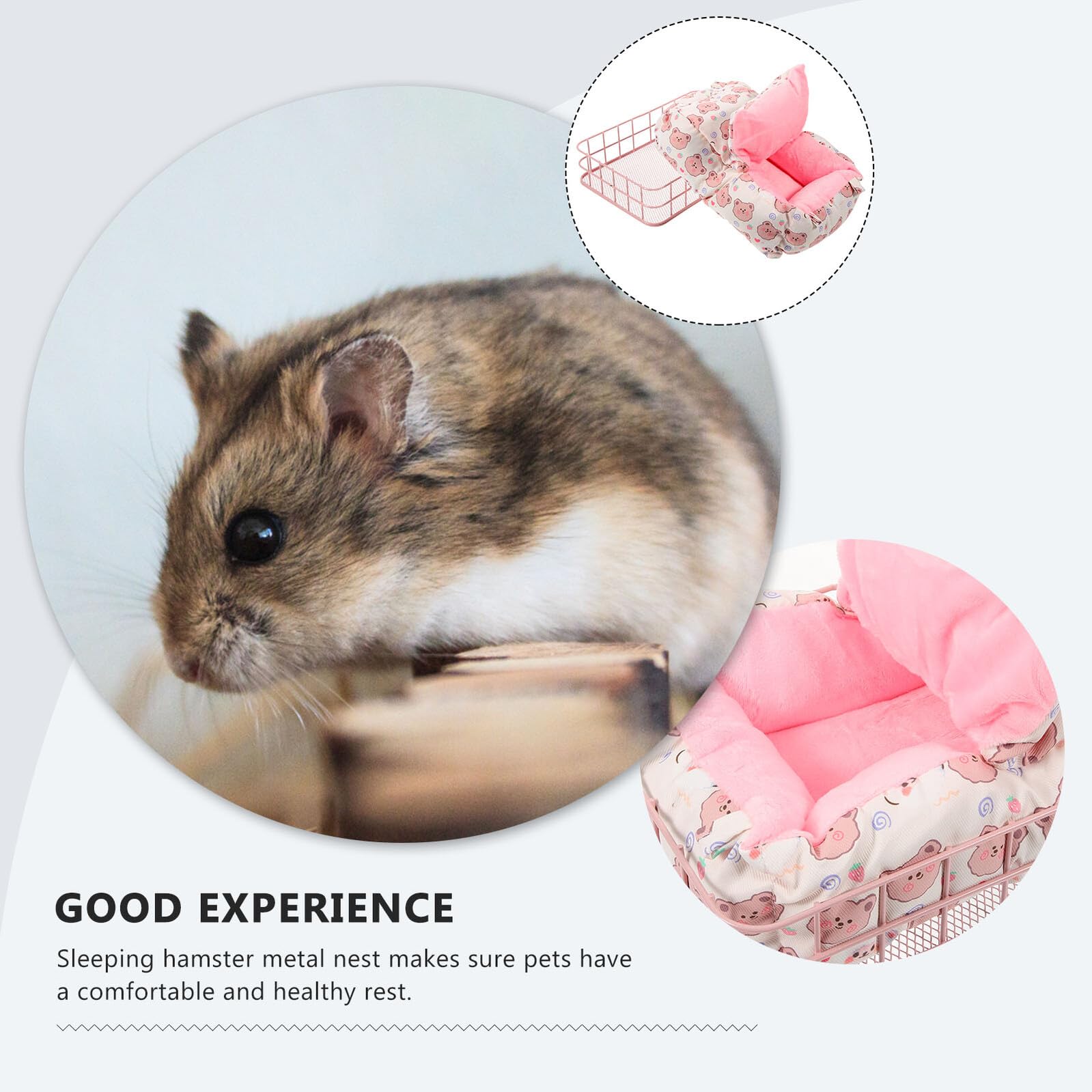 Metallplattform Bett für Hamster Ratten Chinchilla Frettchen aus Eisen mit Kuschelnest für Kleintiere