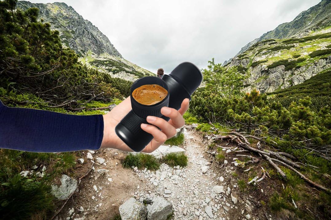 Mini portable espresso coffee maker suitable with ground coffee by Mixpresso