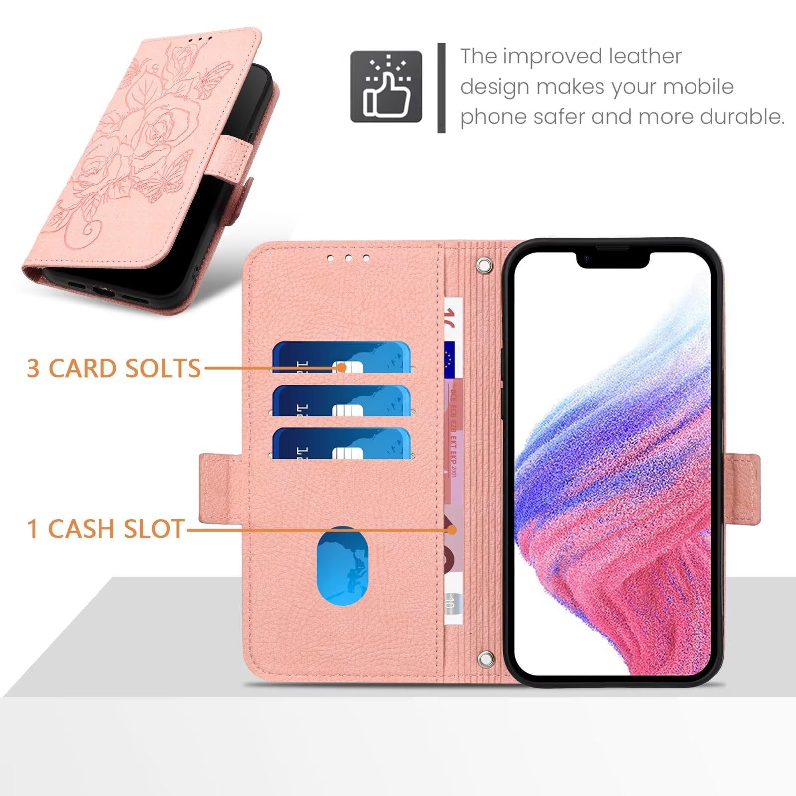 Amazon.co.jp: WOWUDI 対応 Nothing CMF Phone 1 花柄PUレザー手帳型 