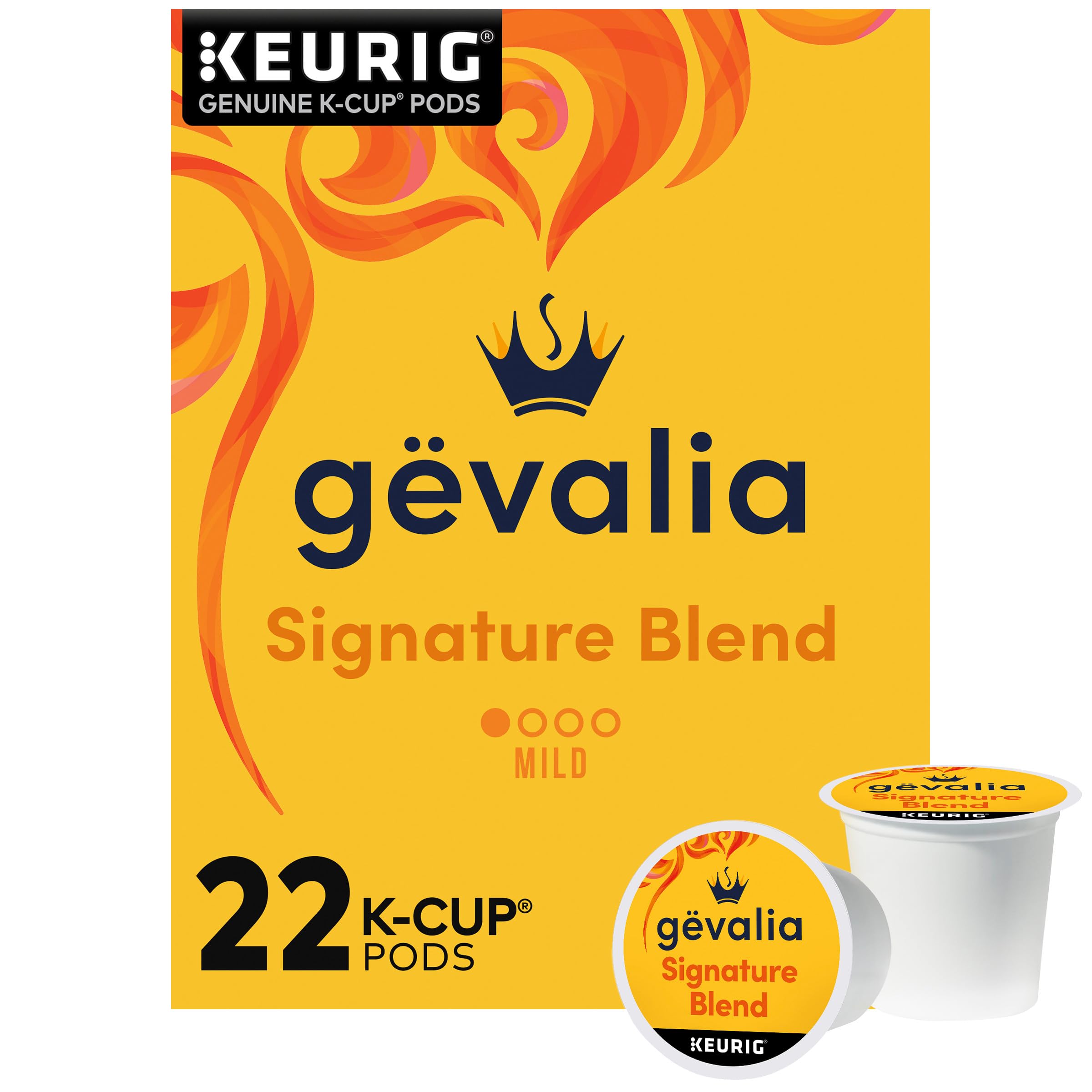 Gevalia Signature Blend Mild Roast K-Cup Coffee Pods, 22 ct Box
