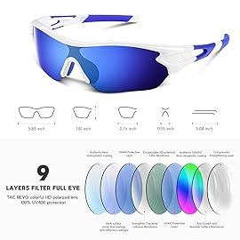 BEACOOL Polarized Sports Sunglasses for Men Women Youth Baseball Cycling Running Driving Fishing Golf Motorcycle TAC Glasses