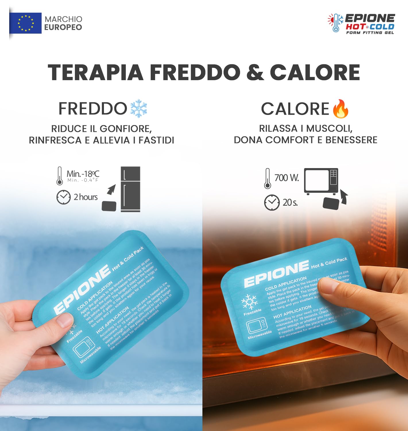 Boston Tech EPIONE Mini Borse di Gel Caldo/Freddo (6 pz) | Geli riutilizzabili per dolori, gonfiori, occhi stanchi, denti, pronto soccorso, bambini e adulti (11,5 x 8 cm)