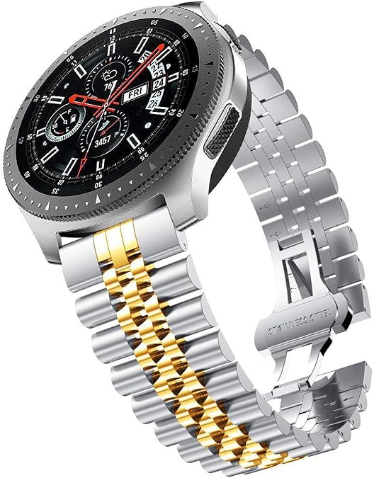 Watch Band Metal Stainless Steel Strap 20mm 22mm Jubilee Quick Release Premium Polished Brushed Flexible Metal Watch Bracelet Strap Men Replacement Band for Rolex/Omega Swatch/Seiko