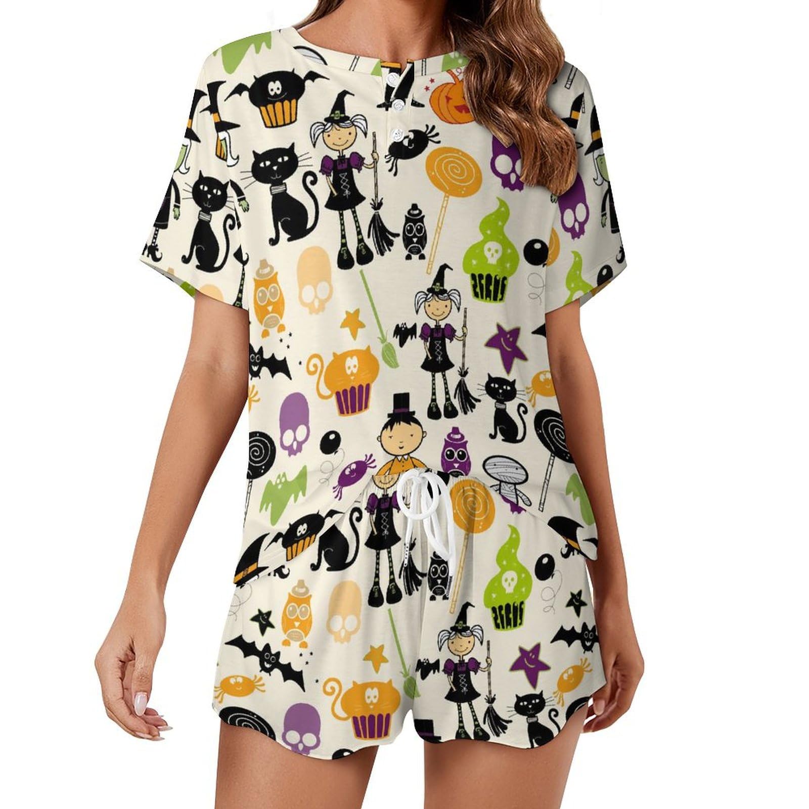 Pyjama femme manches courtes Halloween : le cadeau idéal comme vêtement de nuit - 8