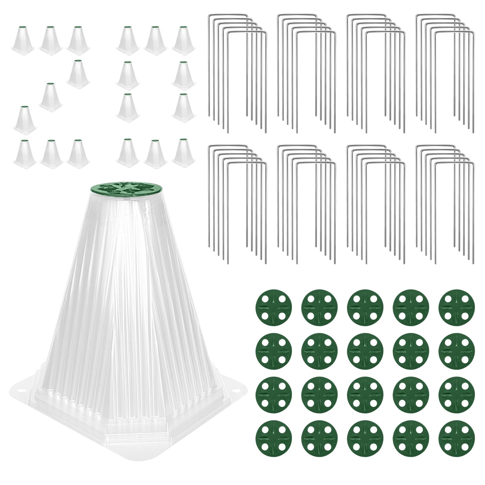 Generisch Cloche pour – Protection des en Forme de Cloche pour l'extérieur, Protection réutilisable avec Trous d'aération et piquets pour Potager Tomate