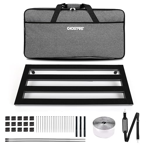 Ghost Fire Large Guitar Pedal Board Aluminum Alloy 3.6ib Super light Effect Pedalboard 27.5''x11.8'' with Carry Bag SPL-07