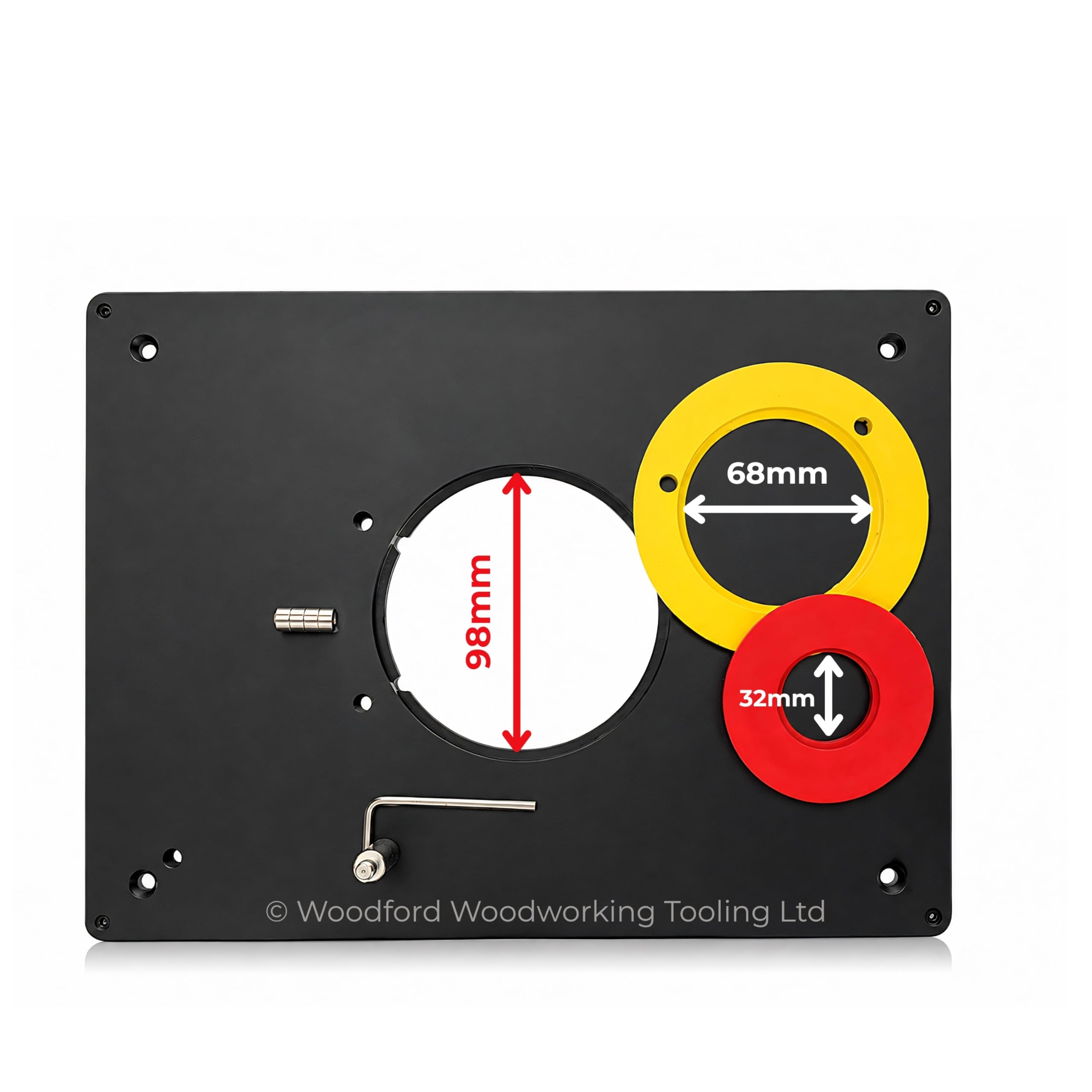 Piastra di inserimento della tavola del router per l'incisione del legno 230 x 305 x 9,5 mm