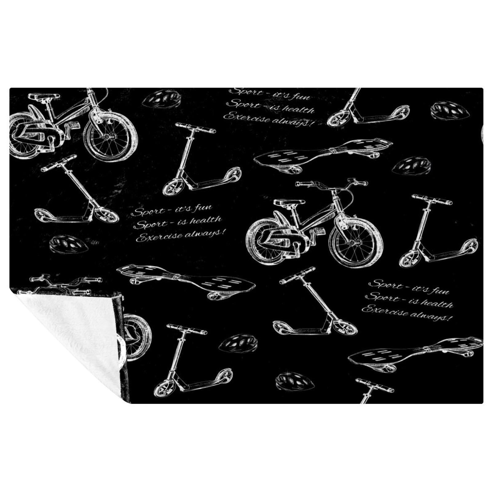 Couverture imprimée vélo chaude et douce pour affronter les nuits fraîches