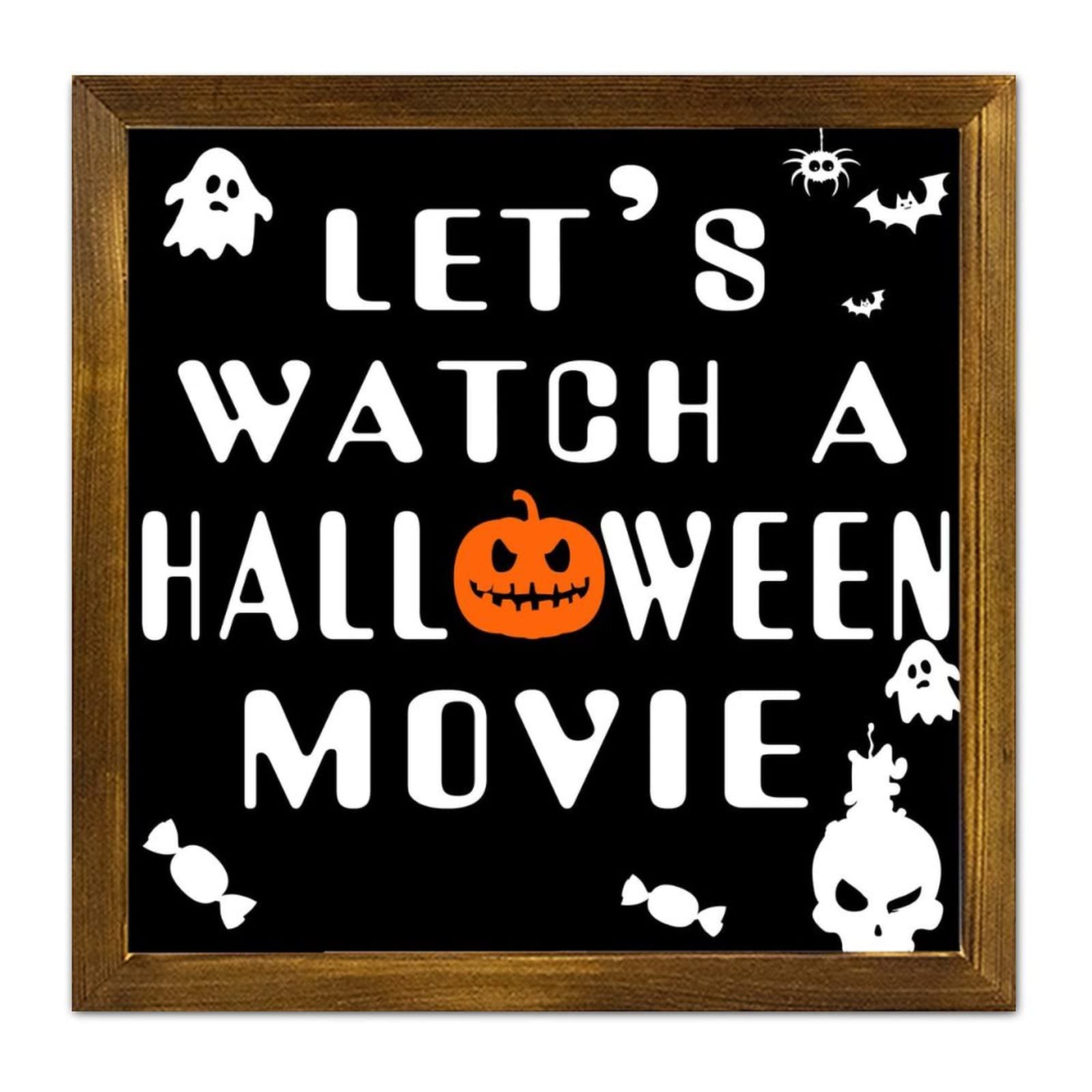 Halloween Movie Panneau Bois Décoration Intérieure Cadre Suspendu