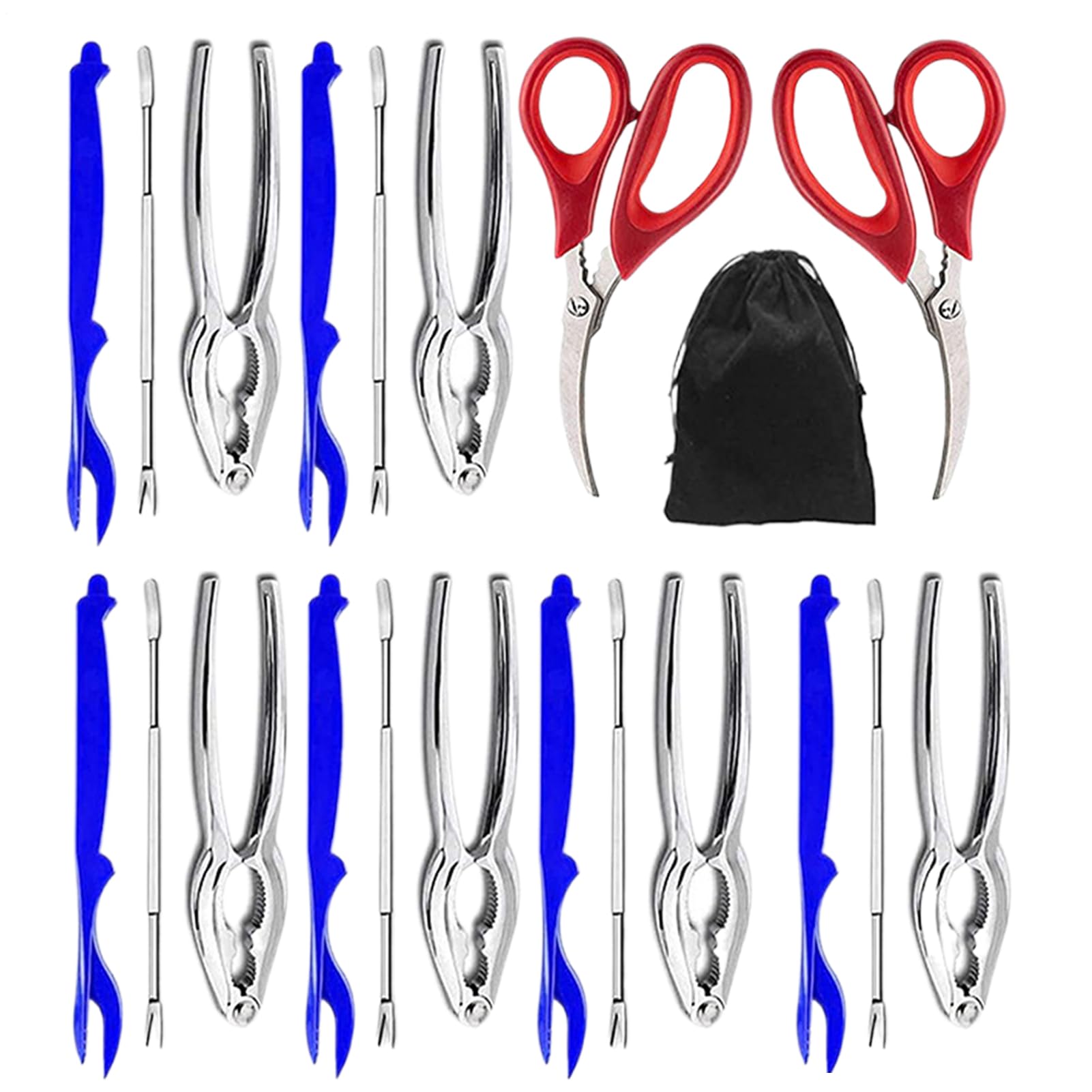 Juego de Tijeras de marisco para, Utensilios de Cocina ergonómicos, para agrietarse, Kit de Tijeras de marisco, Tenedor de, para casa, Cocina, Exterior, Camping, Picnic, Restaurante