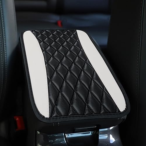 Pincuttee Funda de cuero sintético para reposabrazos de consola central, 1 unidad, alfombrilla universal para reposabrazos, funda impermeable para