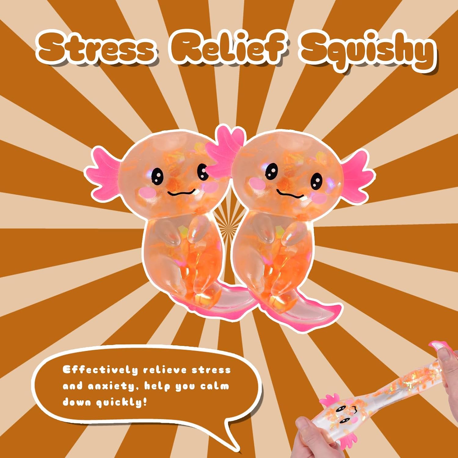 Axolotl squishys Toy, Slow Rising Squeeze Toy, Soft Stretchy Fidget Toy image 3