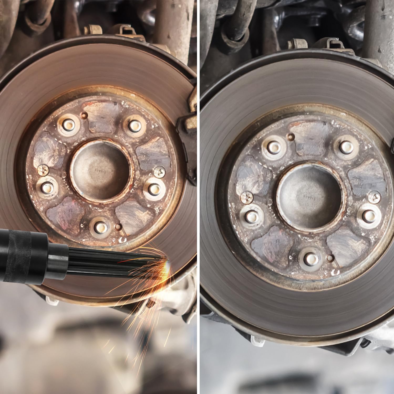Antiruggine ad aria compressa, 19 aghi Ø 3 mm, 3000 colpi/min | Rimozione ruggine con testina di ricambio, pistola ad ago attacco 1/4", per ruggine, vernice e rivestimenti