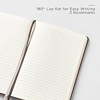 Vista 3 de &And Per Se Lined Journal and Pen Set, A5 Leather Hardcover Notebook with Pen & Stationary Set, 160 Pages 100GSM Thick Ruled Paper Journal for